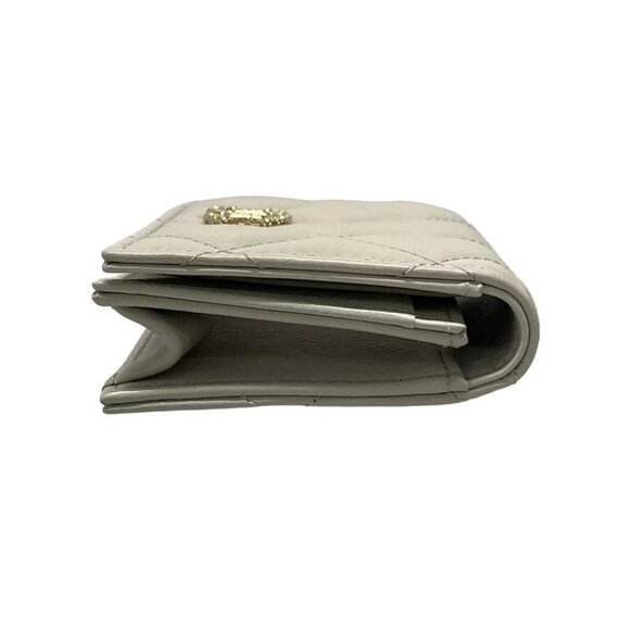 Auth CHANEL - AP4733 Gray Lambskin Card Case - Picture 7 of 10